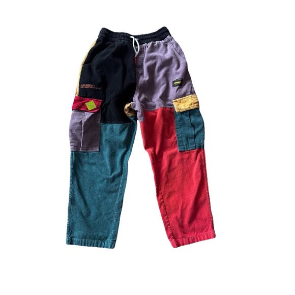 Aelfric Eden Back To The 90s Patchwork Color Block Corduroy Pants XS/S Unisex - Picture 1 of 8